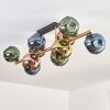 Ripoll Deckenleuchte Glas 15 cm Gold, Schwarz, 10-flammig
