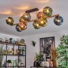 Ripoll Deckenleuchte Glas 15 cm Gold, Schwarz, 10-flammig