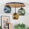 Ripoll Deckenleuchte Glas 15 cm Naturfarben, Schwarz, 3-flammig