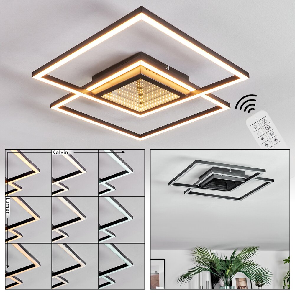 Manor Deckenleuchte LED Schwarz, 1-flammig, Fernbedienung main product photo