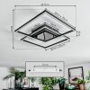 Manor Deckenleuchte LED Schwarz, 1-flammig, Fernbedienung