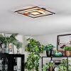 Hadel Deckenleuchte LED Holzoptik, Schwarz, 1-flammig