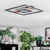 Hadel Deckenleuchte LED Holzoptik, Schwarz, 1-flammig