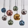 Ripoll Hängeleuchte Glas 20 cm, 25 cm Blau, Chrom, Gold, Grün, Kupferfarben, Rauchfarben, 8-flammig