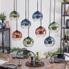 Koyoto Hängeleuchte Glas 20 cm Blau, Grün, Klar, Kupferfarben, 8-flammig