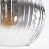 Koyoto Hängeleuchte Glas 20 cm Bernsteinfarben, Klar, Rauchfarben, 8-flammig