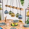 Koyoto Pendelleuchte Glas 15 cm Naturfarben, Schwarz, 5-flammig