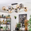 Ripoll Deckenleuchte Glas 15 cm Gold, Schwarz, 10-flammig