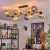 Ripoll Deckenleuchte Glas 15 cm Gold, Schwarz, 10-flammig