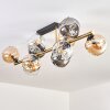 Ripoll Deckenleuchte Glas 15 cm Gold, Schwarz, 10-flammig