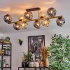 Ripoll Deckenleuchte Glas 15 cm Gold, Schwarz, 10-flammig