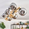 Ripoll Deckenleuchte Glas 15 cm Gold, Schwarz, 10-flammig