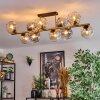 Ripoll Deckenleuchte Glas 15 cm Gold, Schwarz, 10-flammig