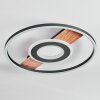 Hadel Deckenleuchte LED Holzoptik, Schwarz, 1-flammig