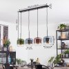 Lauden Hängeleuchte Glas 20 cm Blau, Grün, Klar, Kupferfarben, 4-flammig