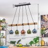 Koyoto Pendelleuchte Glas 15 cm Naturfarben, Schwarz, 5-flammig