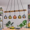 Koyoto Pendelleuchte Glas 15 cm Naturfarben, Schwarz, 5-flammig