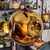 Ripoll Hängeleuchte Glas 20 cm Blau, Gold, Grün, Kupferfarben, 6-flammig