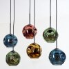 Ripoll Hängeleuchte Glas 20 cm Blau, Gold, Grün, Kupferfarben, 6-flammig