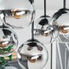 Gastor Deckenleuchte Glas 15 cm Chrom, Klar, Rauchfarben, 5-flammig