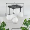 Gastor Deckenleuchte Glas 15 cm Weiß, 5-flammig