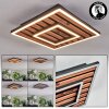 Meron Deckenleuchte LED Holzoptik, Schwarz, 1-flammig