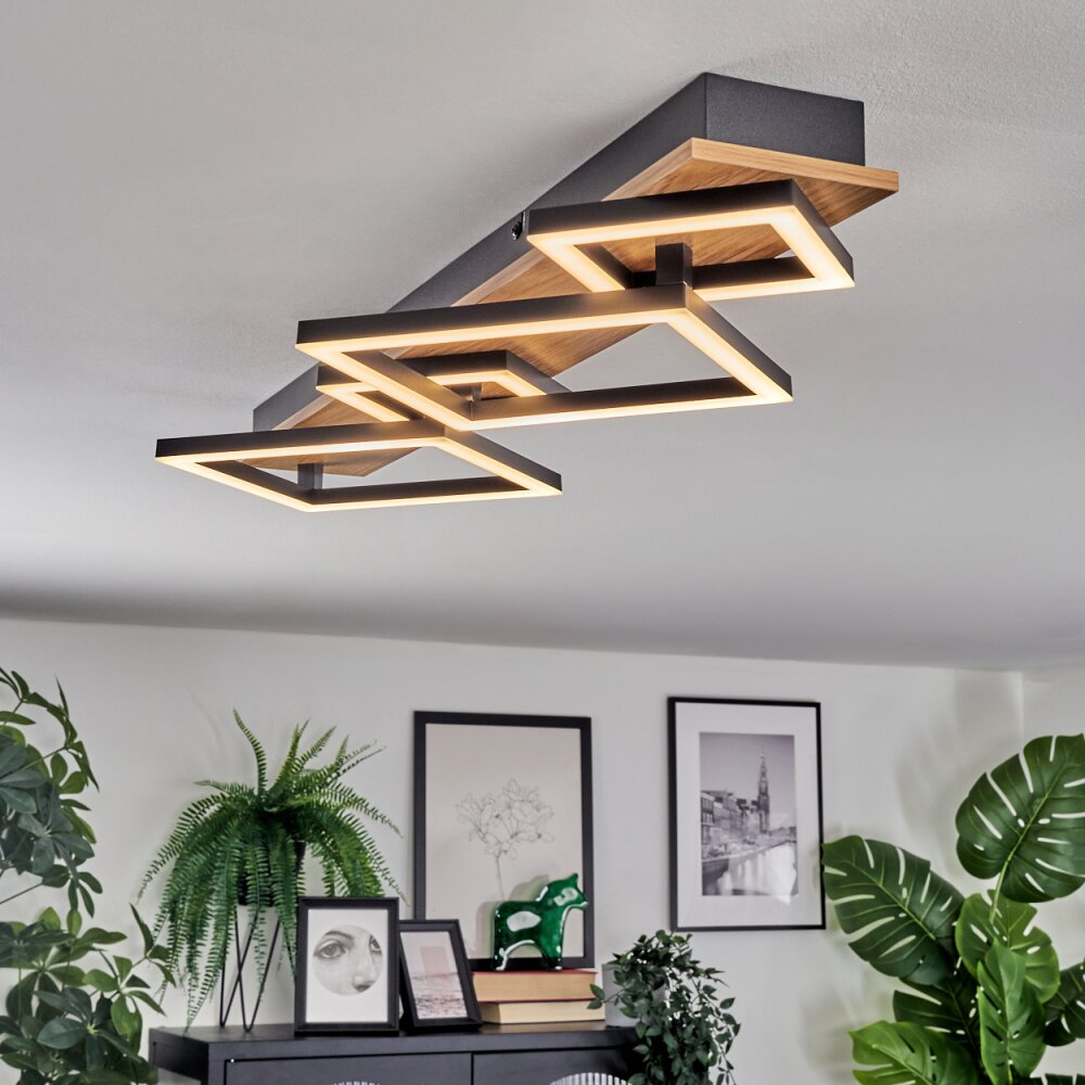 ᐅ hofstein Deckenleuchte »Pomari« Deckenlampe, Metall/MDF/Kunststoff ᐅ hofstein Deckenleuchte »Pomari« Deckenlampe, Metall/MDF/Kunststoff