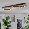 Cabanas Deckenleuchte LED Holzoptik, Schwarz, 1-flammig
