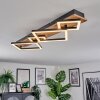 Cabanas Deckenleuchte LED Holzoptik, Schwarz, 1-flammig