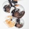 Koyoto Deckenleuchte Glas 15 cm Bernsteinfarben, Chrom, Rauchfarben, 6-flammig