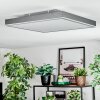 Salmi Deckenpanel LED Grau, Silber, 1-flammig, Fernbedienung