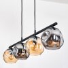 Ripoll Pendelleuchte Glas 15 cm Bernsteinfarben, Rauchfarben, 4-flammig