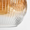 Ripoll Hängeleuchte Glas 25 cm Bernsteinfarben, Klar, Rauchfarben, 6-flammig