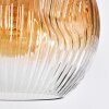Ripoll Hängeleuchte Glas 25 cm Bernsteinfarben, Klar, Rauchfarben, 6-flammig