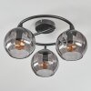 Koyoto Deckenleuchte Glas 15 cm Rauchfarben, 3-flammig