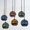 Koyoto Hängeleuchte Glas 20 cm Blau, Gold, Grün, Kupferfarben, 6-flammig Koyoto Hängeleuchte Glas 20 cm Blau, Gold, Grün, Kupferfarben, 6-flammig
