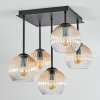 Koyoto Deckenleuchte Glas 15 cm Bernsteinfarben, Klar, 5-flammig