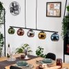 Koyoto Pendelleuchte Glas 15 cm Blau, Chrom, Gold, Grün, Kupferfarben, Rauchfarben, 5-flammig