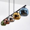 Koyoto Pendelleuchte Glas 15 cm Blau, Chrom, Gold, Grün, Kupferfarben, Rauchfarben, 5-flammig