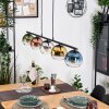 Koyoto Pendelleuchte Glas 15 cm Blau, Chrom, Gold, Grün, Klar, Kupferfarben, Rauchfarben, 5-flammig