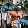 Koyoto Pendelleuchte Glas 15 cm Blau, Grün, Klar, Kupferfarben, 5-flammig