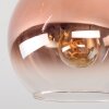 Koyoto Deckenleuchte Glas 15cm Braun, Holzoptik, Schwarz, 3-flammig