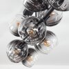 Koyoto Deckenleuchte Glas 15 cm Klar, Rauchfarben, 10-flammig