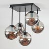 Gastor Deckenleuchte Glas 15 cm Rauchfarben, 5-flammig