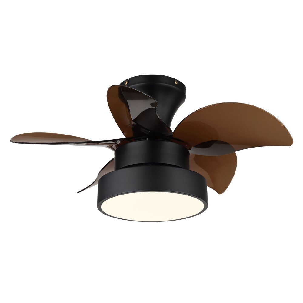 Globo Kari Deckenventilator LED Braun, Schwarz, 1-flammig, Fernbedienung main product photo