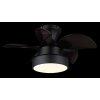 Globo Kari Deckenventilator LED Braun, Schwarz, 1-flammig, Fernbedienung