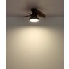 Globo Kari Deckenventilator LED Braun, Schwarz, 1-flammig, Fernbedienung