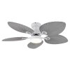 Globo Elise Deckenventilator LED Grau, Weiß, 1-flammig, Fernbedienung