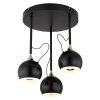 Globo Donovan Deckenleuchte LED Chrom, Schwarz, 1-flammig