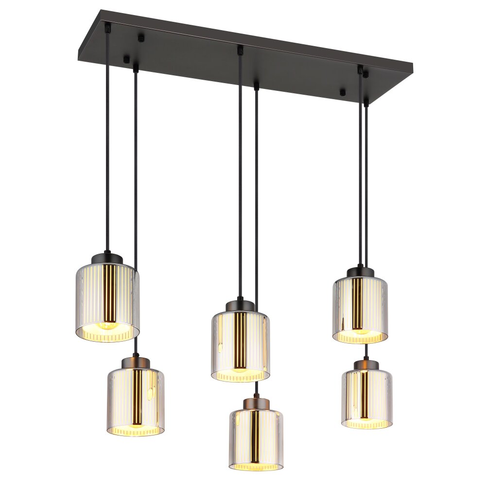 Globo Felicia Hängeleuchte Schwarz, 6-flammig main product photo